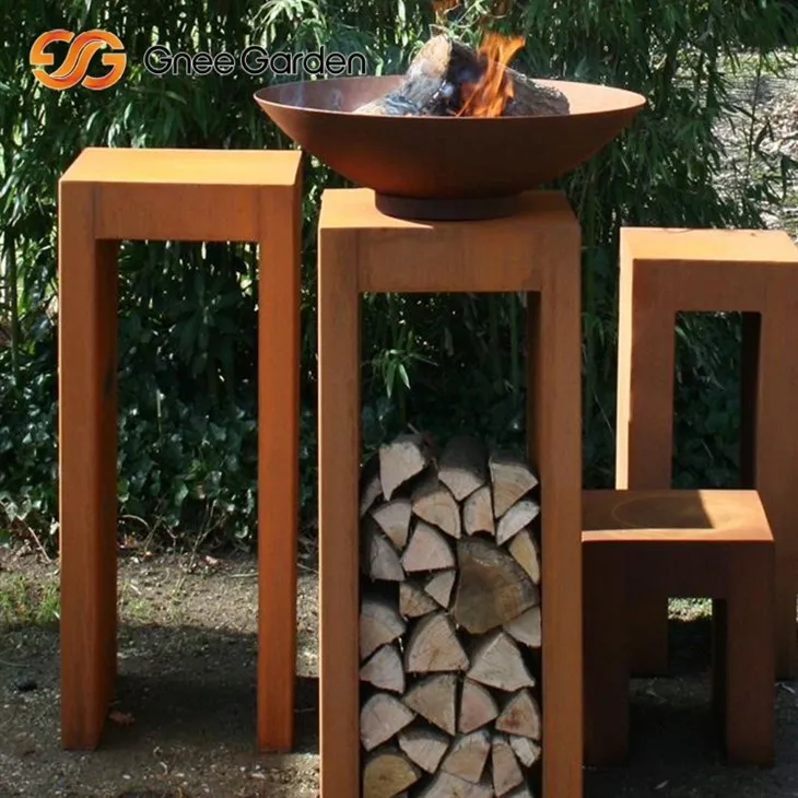 Corten Steel Fire Bowl Rust Resistant Outdoor