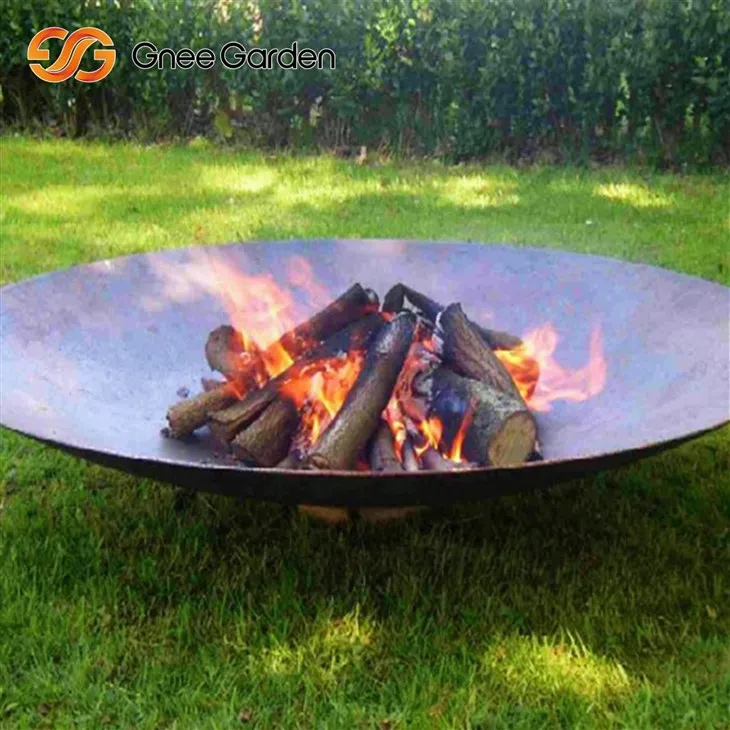 Corten Steel Fire Pit skutella tal-metall favur l-eko-