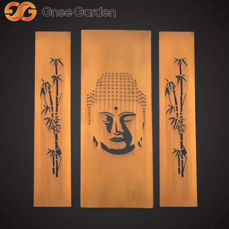 Panel tad-disinn tal-Buddha Decorative Screen Corten