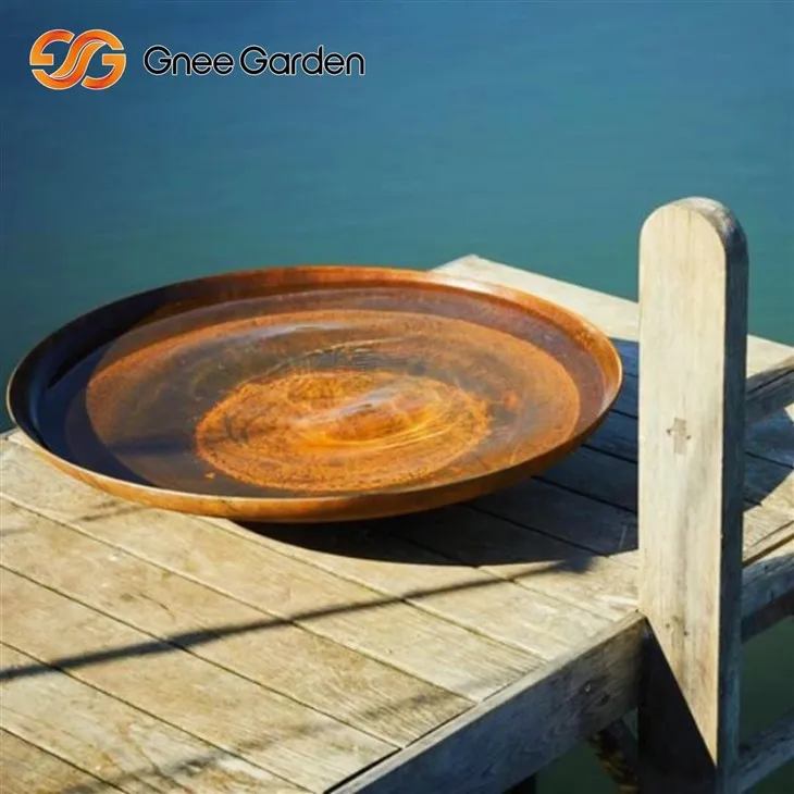 Corten Fire Bowl Stil ta 'barra rustiku
