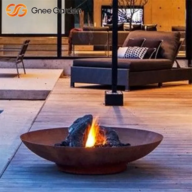Disinn ta 'Corten Round Grill Fire Bowl
