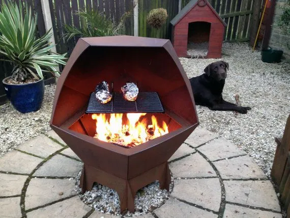 Kċina ta 'barra ta' l-Azzar Corten