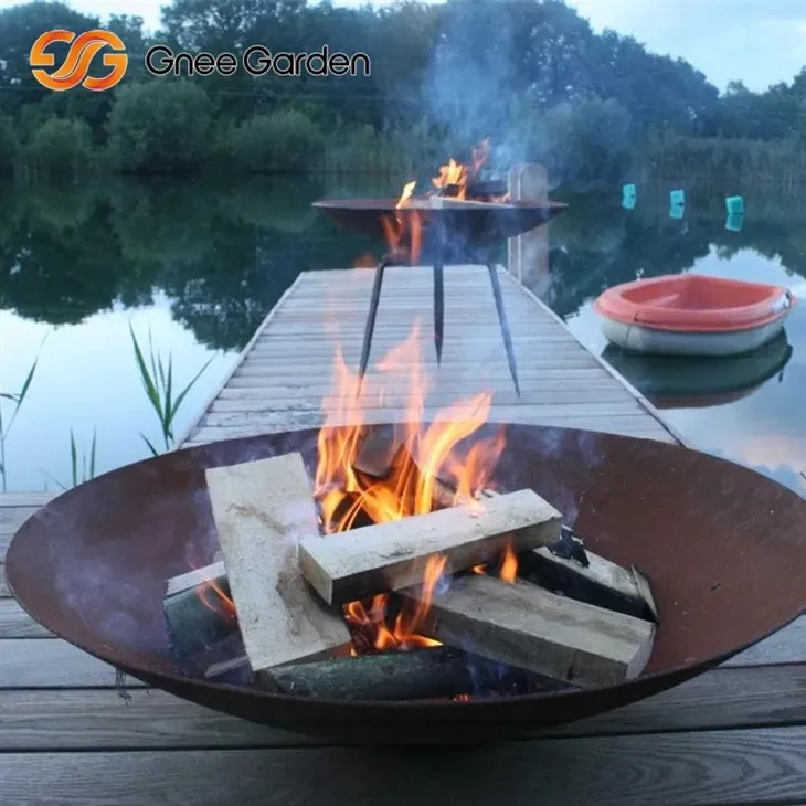 Azzar Corten Portable Fire Pit Outdoor Design