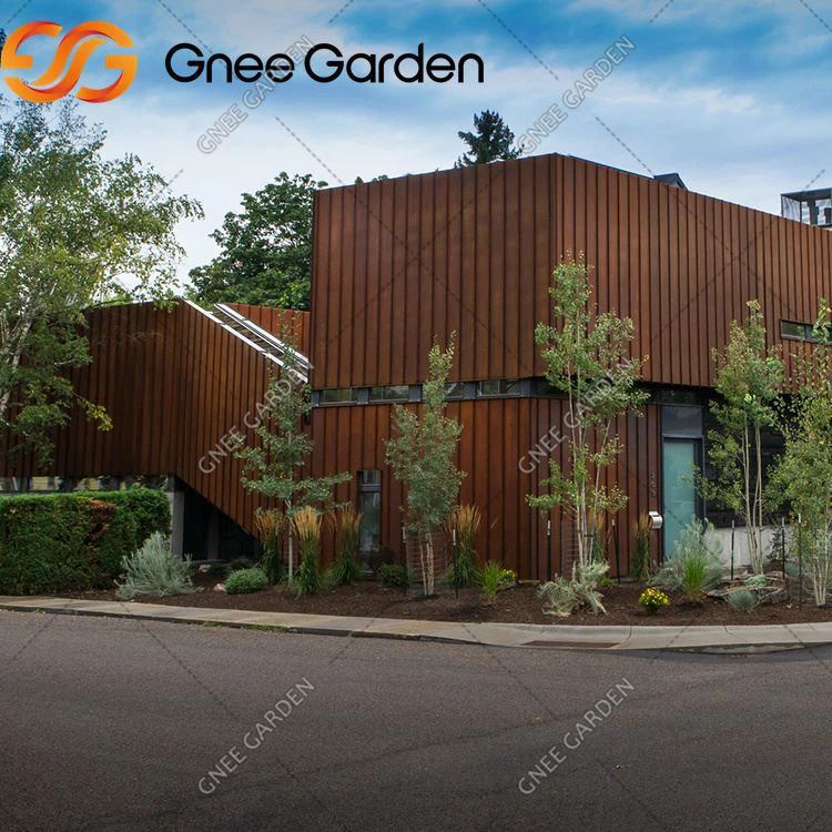 Ħajt tal-azzar Corten għall-faċċata tal-bini