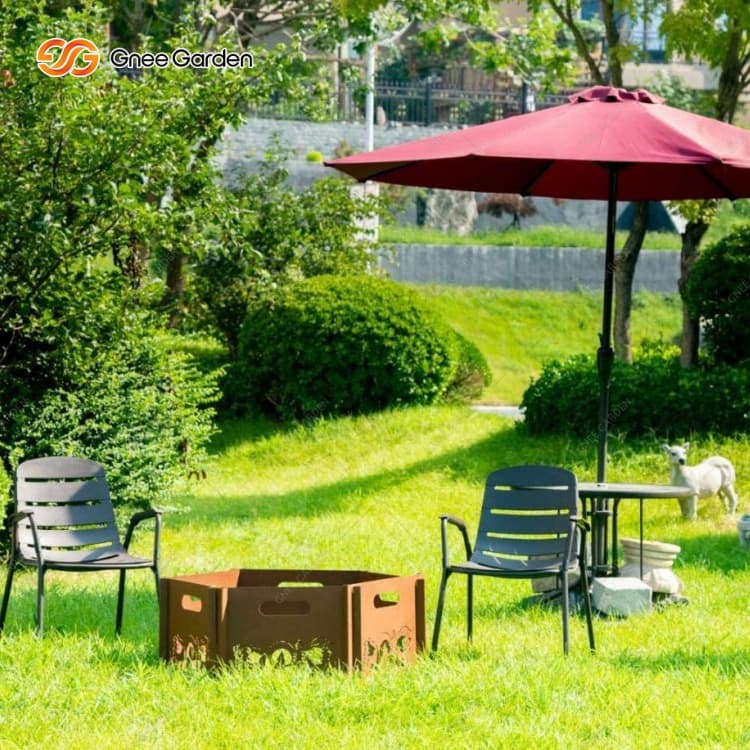 Fossa moderna ta 'barra tan-nar tal-azzar corten