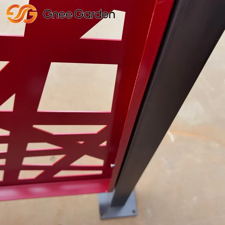 Ċint tal-iskrin tad-disinn ġeometriku aħmar modern