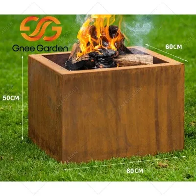 Corten square outdoor fire pit3 Corten square outdoor fire pit3