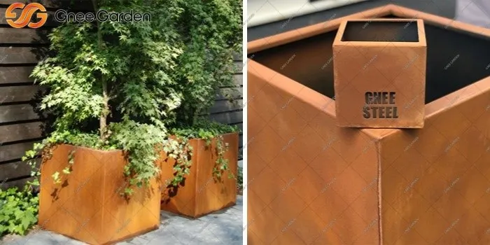 Corten modern planter box Corten modern planter box