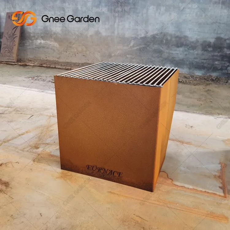 Fossa tan-nar tal-Azzar Corten tal-Ħruq tal-Injam ta 'barra