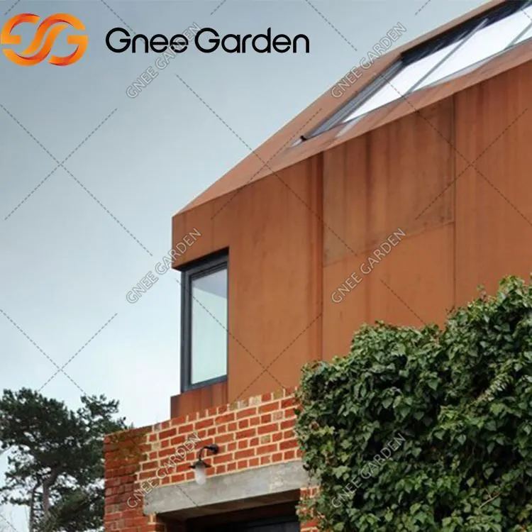 Barra bini uża ħajt tal-purtiera tal-azzar corten