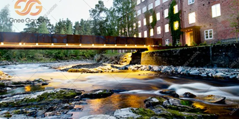 corten garden bridge corten garden bridge