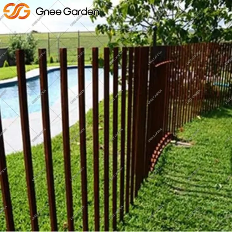 Ċint tal-azzar tal-corten rusted għat-tisbiħ kontemporanju