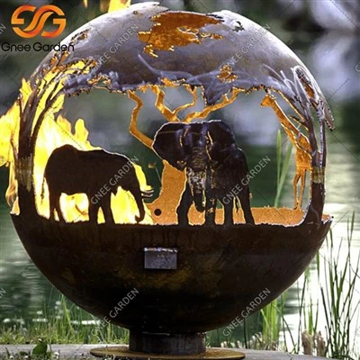 Corten   Flaming   Sfera