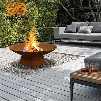 Garden Corten Steel BBQ Firepit