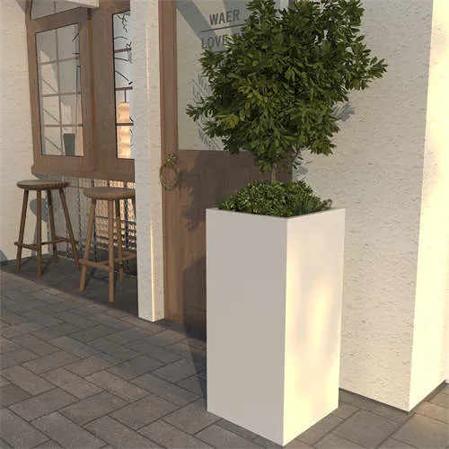 White Long Planter Dekorattiv Personalizzat